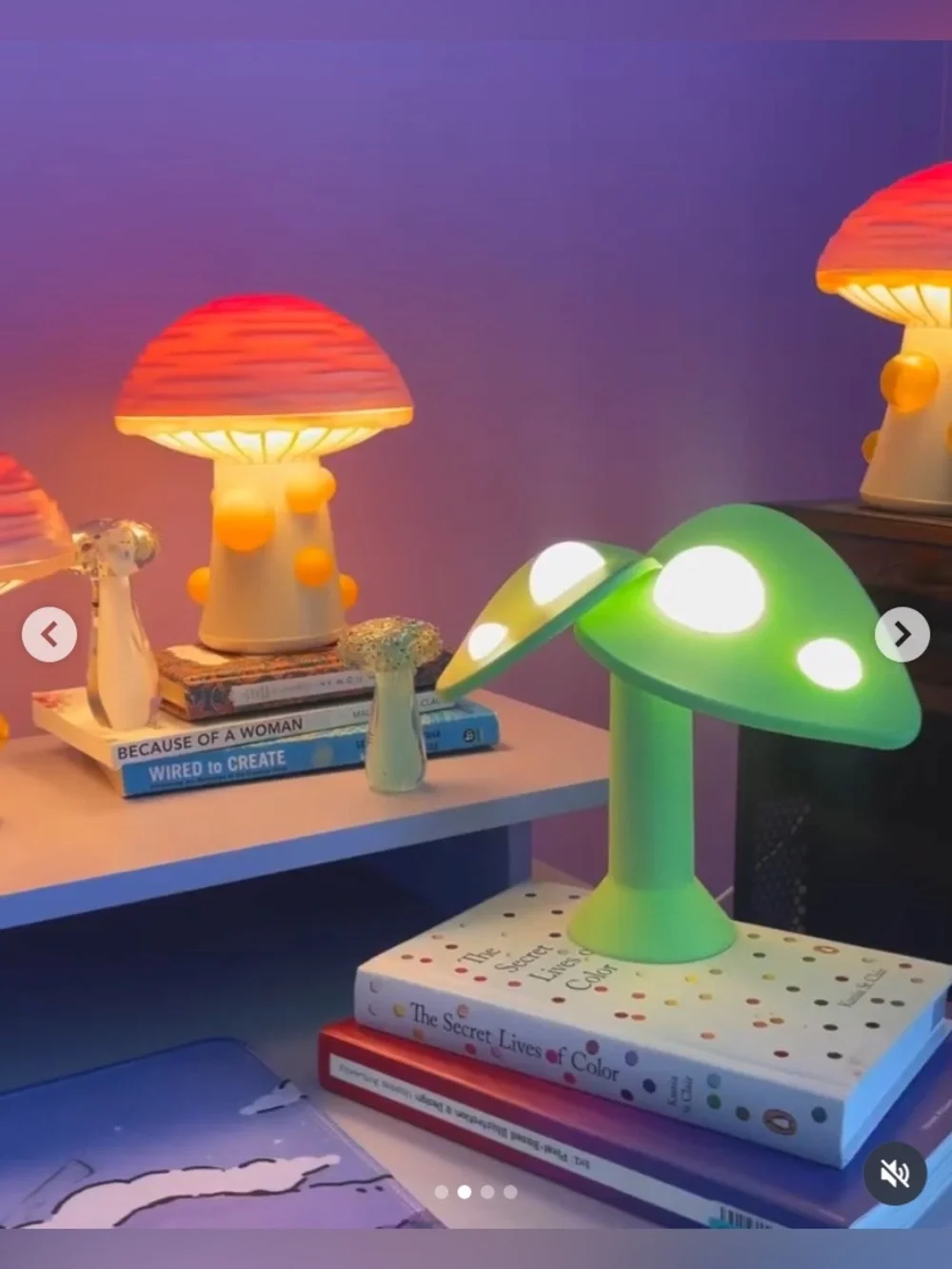 Bright Green Sprout Accent Lamp